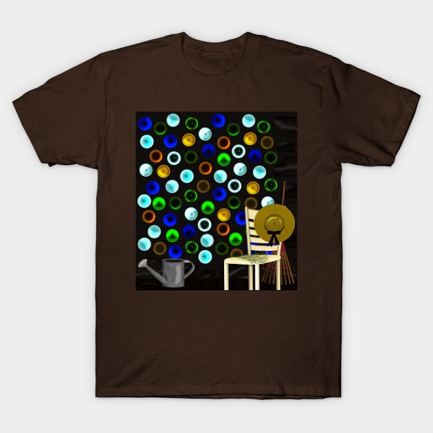 Finding Peace: A Romantic Old Garden Shed T-Shirt by ButterflyInTheAttic